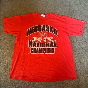 Vintage Nutmeg Lee Sports 1996 Nebraska Cornhuskers Football National Champions